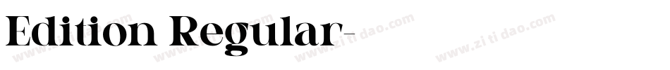 Edition Regular字体转换